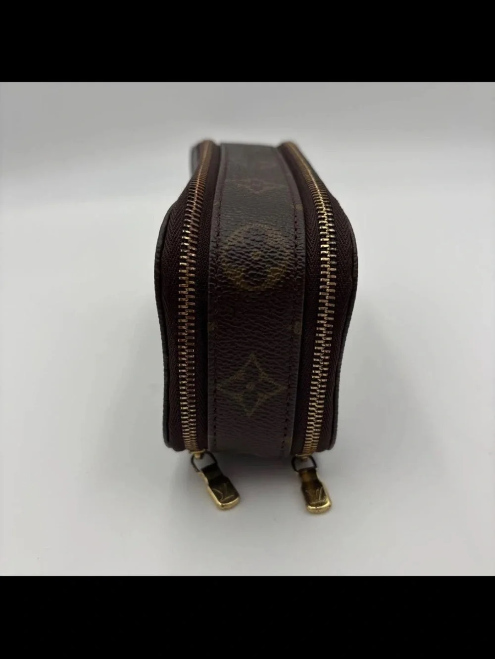 Louis Vuitton Monogram Canvas Brown and Gold Phone Case Pouch